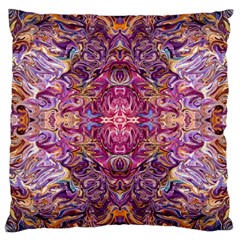 Indian Summer Patterns Large Cushion Case (one Side) by kaleidomarblingart