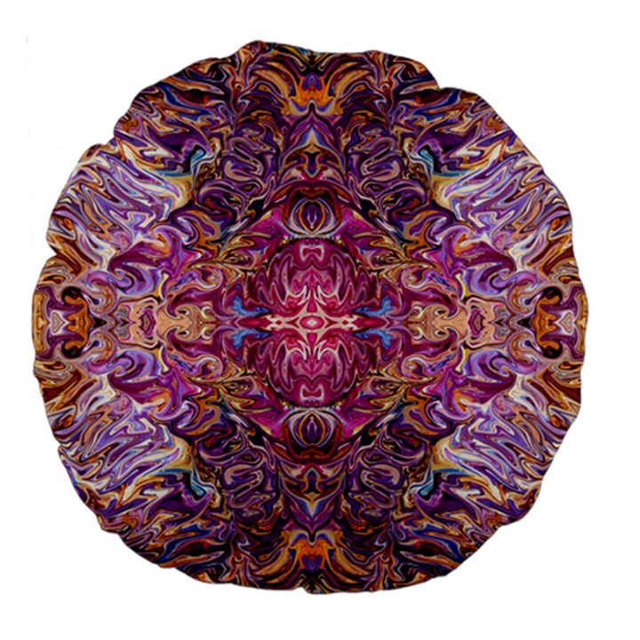 Indian Summer patterns Large 18  Premium Round Cushions