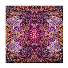 Indian Summer Patterns Tile Coaster by kaleidomarblingart