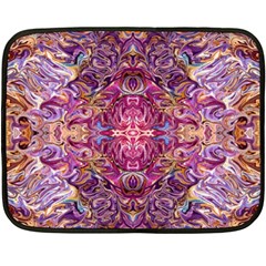 Indian Summer Patterns Fleece Blanket (mini) by kaleidomarblingart