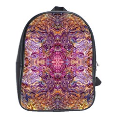 Indian Summer Patterns School Bag (large) by kaleidomarblingart