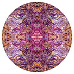 Indian Summer Patterns Round Trivet by kaleidomarblingart