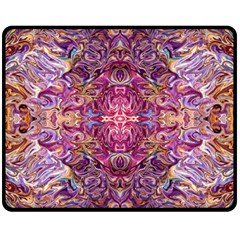 Indian Summer Patterns Two Sides Fleece Blanket (medium) by kaleidomarblingart