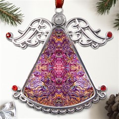 Indian Summer Patterns Metal Angel With Crystal Ornament