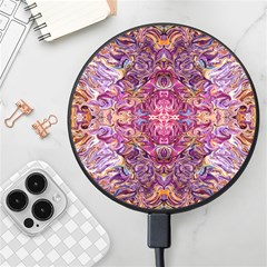 Indian Summer Patterns Wireless Fast Charger(black) by kaleidomarblingart