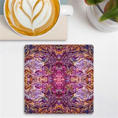 Indian Summer Patterns Uv Print Square Tile Coaster  by kaleidomarblingart