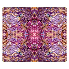 Indian Summer Patterns Premium Plush Fleece Blanket (small) by kaleidomarblingart