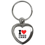 I love fried cake  Key Chain (Heart) Front