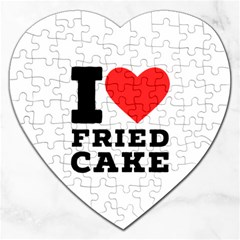 I Love Fried Cake  Jigsaw Puzzle (heart) by ilovewhateva