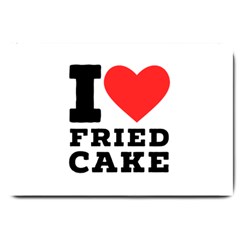 I Love Fried Cake  Large Doormat by ilovewhateva