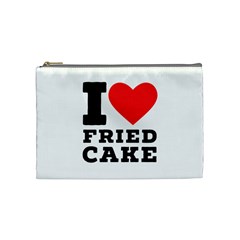 I Love Fried Cake  Cosmetic Bag (medium) by ilovewhateva