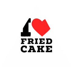 I Love Fried Cake  Wooden Puzzle Triangle by ilovewhateva