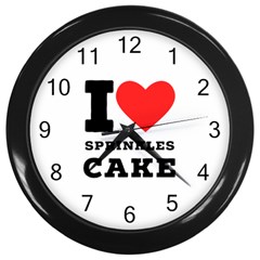 I Love Sprinkles Cake Wall Clock (black) by ilovewhateva