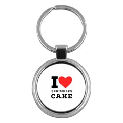 I Love Sprinkles Cake Key Chain (round) by ilovewhateva