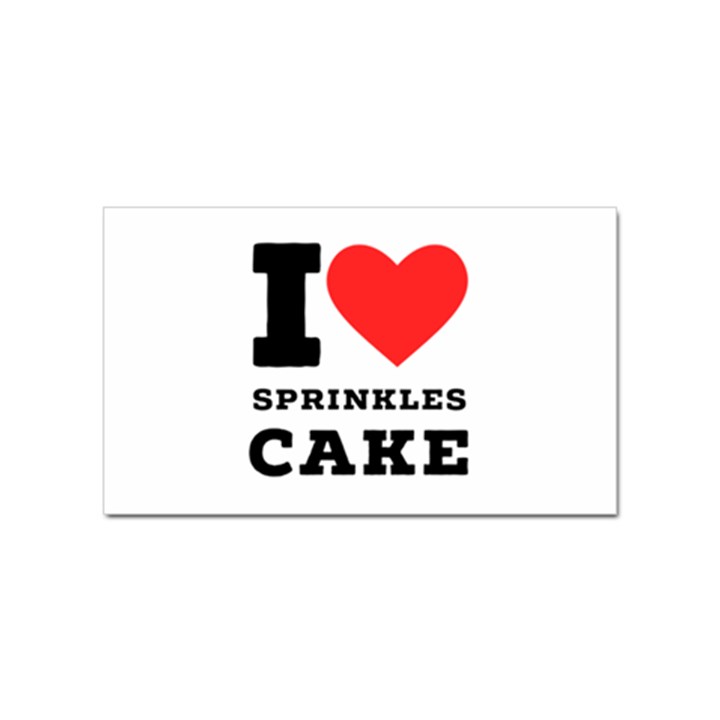 I love sprinkles cake Sticker (Rectangular)