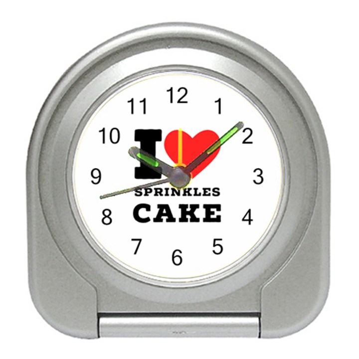 I love sprinkles cake Travel Alarm Clock