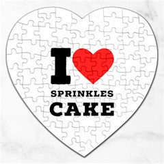 I Love Sprinkles Cake Jigsaw Puzzle (heart) by ilovewhateva