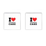 I love sprinkles cake Cufflinks (Square) Front(Pair)