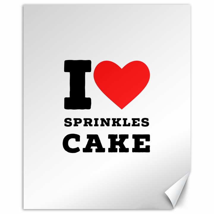 I love sprinkles cake Canvas 16  x 20 