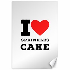 I Love Sprinkles Cake Canvas 20  X 30  by ilovewhateva