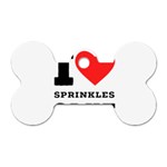 I love sprinkles cake Dog Tag Bone (Two Sides) Back