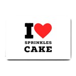 I love sprinkles cake Small Doormat 24 x16  Door Mat