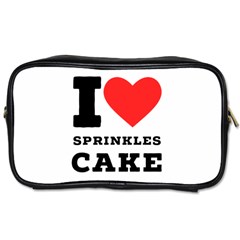 I Love Sprinkles Cake Toiletries Bag (one Side) by ilovewhateva