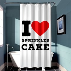 I Love Sprinkles Cake Shower Curtain 36  X 72  (stall)  by ilovewhateva