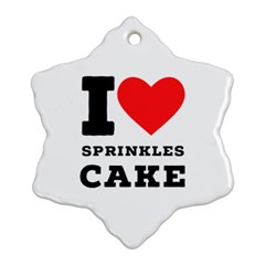 I Love Sprinkles Cake Ornament (snowflake) by ilovewhateva