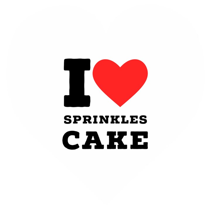 I love sprinkles cake Wooden Puzzle Heart