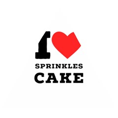 I Love Sprinkles Cake Wooden Puzzle Triangle by ilovewhateva