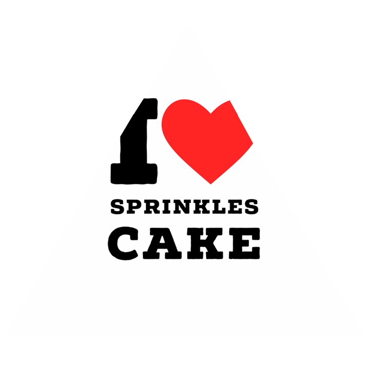 I love sprinkles cake Wooden Puzzle Triangle