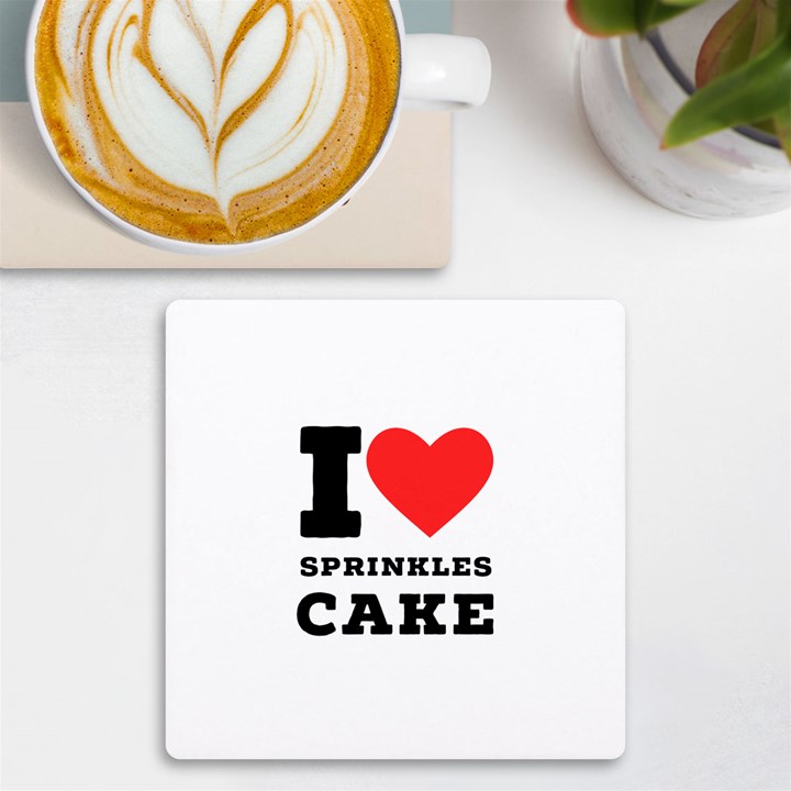 I love sprinkles cake UV Print Square Tile Coaster 