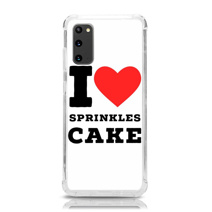 I love sprinkles cake Samsung Galaxy S20 6.2 Inch TPU UV Case