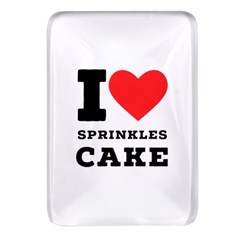 I Love Sprinkles Cake Rectangular Glass Fridge Magnet (4 Pack) by ilovewhateva