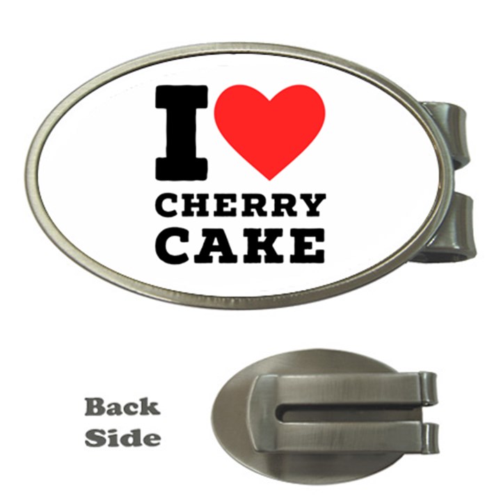 I love cherry cake Money Clips (Oval) 