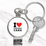 I love cherry cake Nail Clippers Key Chain Front