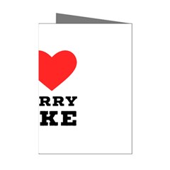 I Love Cherry Cake Mini Greeting Cards (pkg Of 8) by ilovewhateva