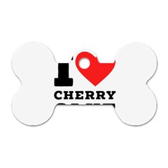 I Love Cherry Cake Dog Tag Bone (one Side) by ilovewhateva