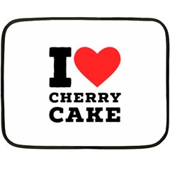 I Love Cherry Cake Two Sides Fleece Blanket (mini) by ilovewhateva