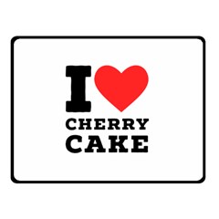 I Love Cherry Cake Two Sides Fleece Blanket (small) by ilovewhateva