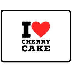 I Love Cherry Cake Two Sides Fleece Blanket (large) by ilovewhateva