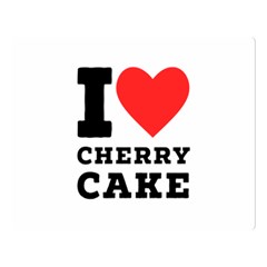 I Love Cherry Cake Two Sides Premium Plush Fleece Blanket (large) by ilovewhateva