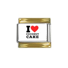 I Love Coconut Cake Gold Trim Italian Charm (9mm) by ilovewhateva