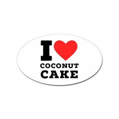 I Love Coconut Cake Sticker Oval (10 Pack) by ilovewhateva