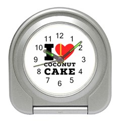 I Love Coconut Cake Travel Alarm Clock by ilovewhateva