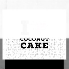 I Love Coconut Cake Rectangular Jigsaw Puzzl by ilovewhateva