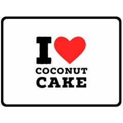 I Love Coconut Cake Fleece Blanket (large) by ilovewhateva