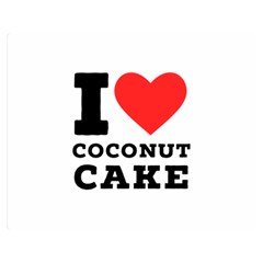 I Love Coconut Cake Two Sides Premium Plush Fleece Blanket (medium) by ilovewhateva