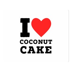 I Love Coconut Cake Two Sides Premium Plush Fleece Blanket (large) by ilovewhateva